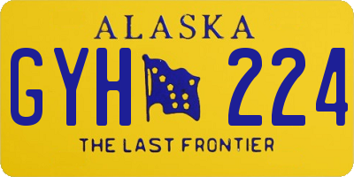 AK license plate GYH224