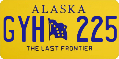 AK license plate GYH225