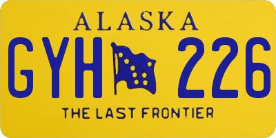 AK license plate GYH226