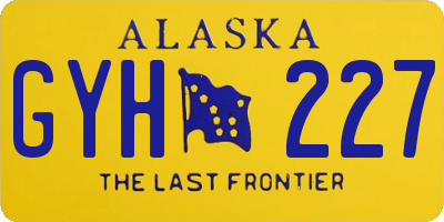 AK license plate GYH227