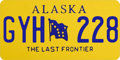AK license plate GYH228