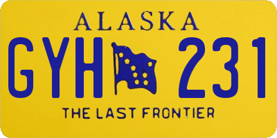 AK license plate GYH231