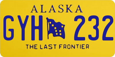 AK license plate GYH232