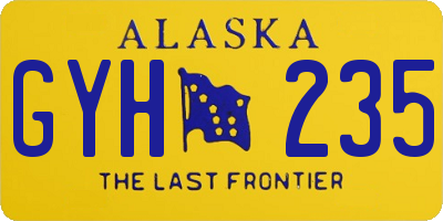 AK license plate GYH235