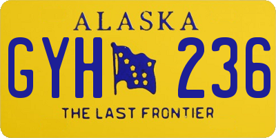 AK license plate GYH236