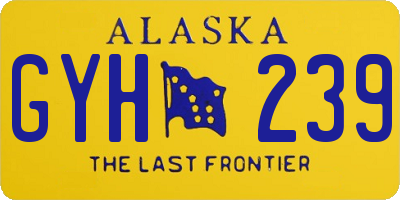 AK license plate GYH239