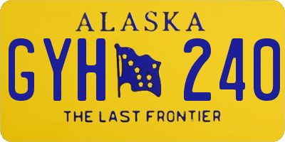 AK license plate GYH240