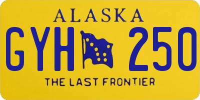 AK license plate GYH250