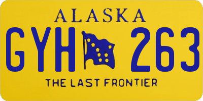 AK license plate GYH263