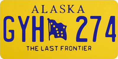 AK license plate GYH274