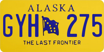 AK license plate GYH275