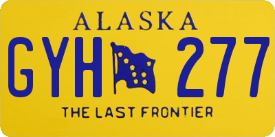 AK license plate GYH277