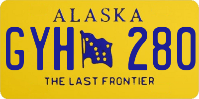 AK license plate GYH280