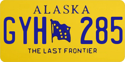 AK license plate GYH285