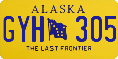 AK license plate GYH305