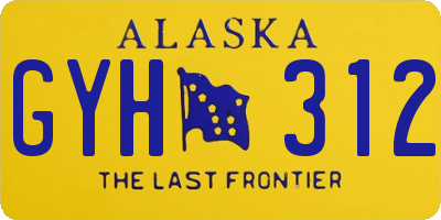 AK license plate GYH312