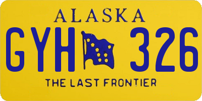 AK license plate GYH326