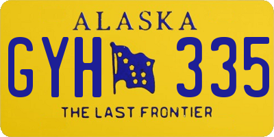 AK license plate GYH335