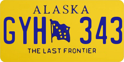 AK license plate GYH343