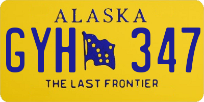 AK license plate GYH347