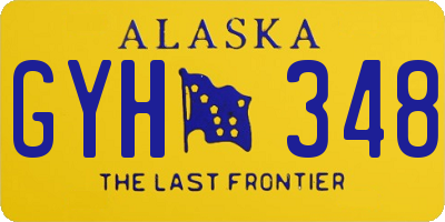 AK license plate GYH348
