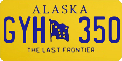 AK license plate GYH350
