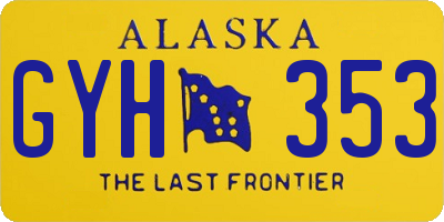 AK license plate GYH353