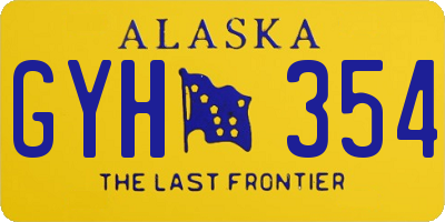 AK license plate GYH354
