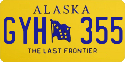 AK license plate GYH355