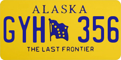 AK license plate GYH356