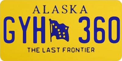 AK license plate GYH360