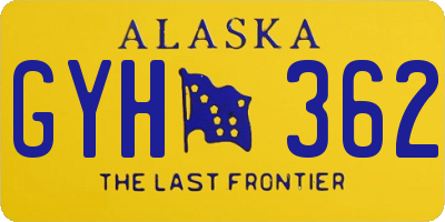 AK license plate GYH362