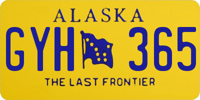 AK license plate GYH365