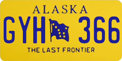 AK license plate GYH366