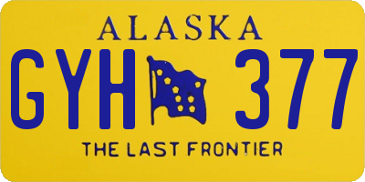 AK license plate GYH377