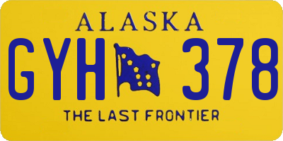 AK license plate GYH378
