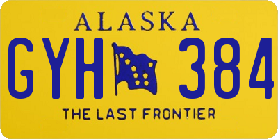 AK license plate GYH384