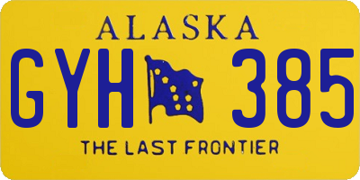 AK license plate GYH385