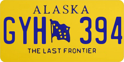 AK license plate GYH394