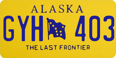 AK license plate GYH403