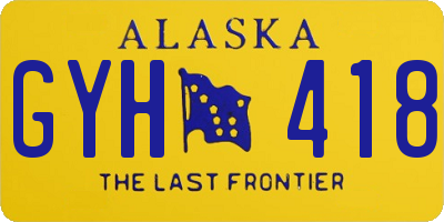AK license plate GYH418