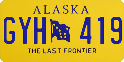 AK license plate GYH419