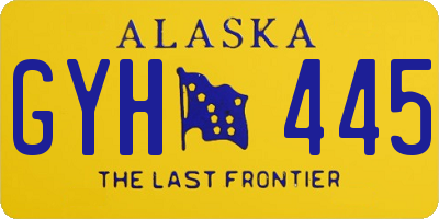 AK license plate GYH445