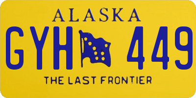 AK license plate GYH449