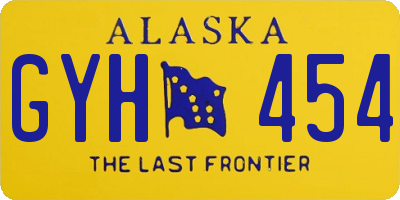 AK license plate GYH454
