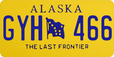 AK license plate GYH466
