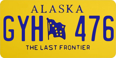 AK license plate GYH476