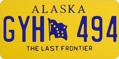 AK license plate GYH494