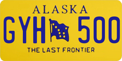 AK license plate GYH500