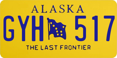 AK license plate GYH517